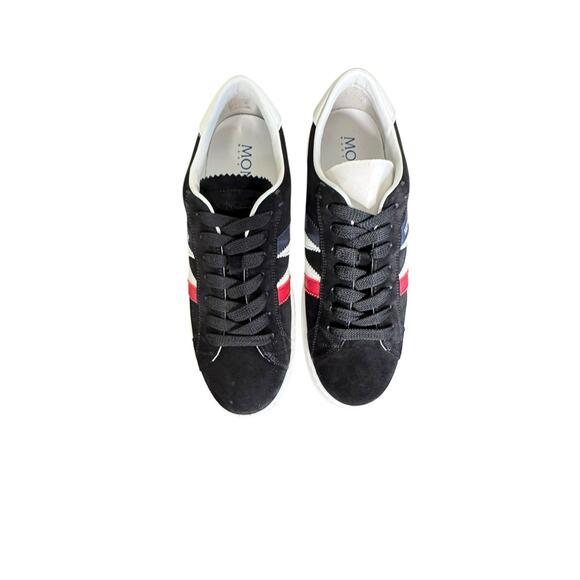 Moncler NIB Monaco M Suede Sneakers in Black Size 42.5 - Picture 7 of 14